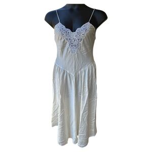 Vintage Victoria’s Secret Lace Trim Slip Dress Nightgown Satin Look Size M